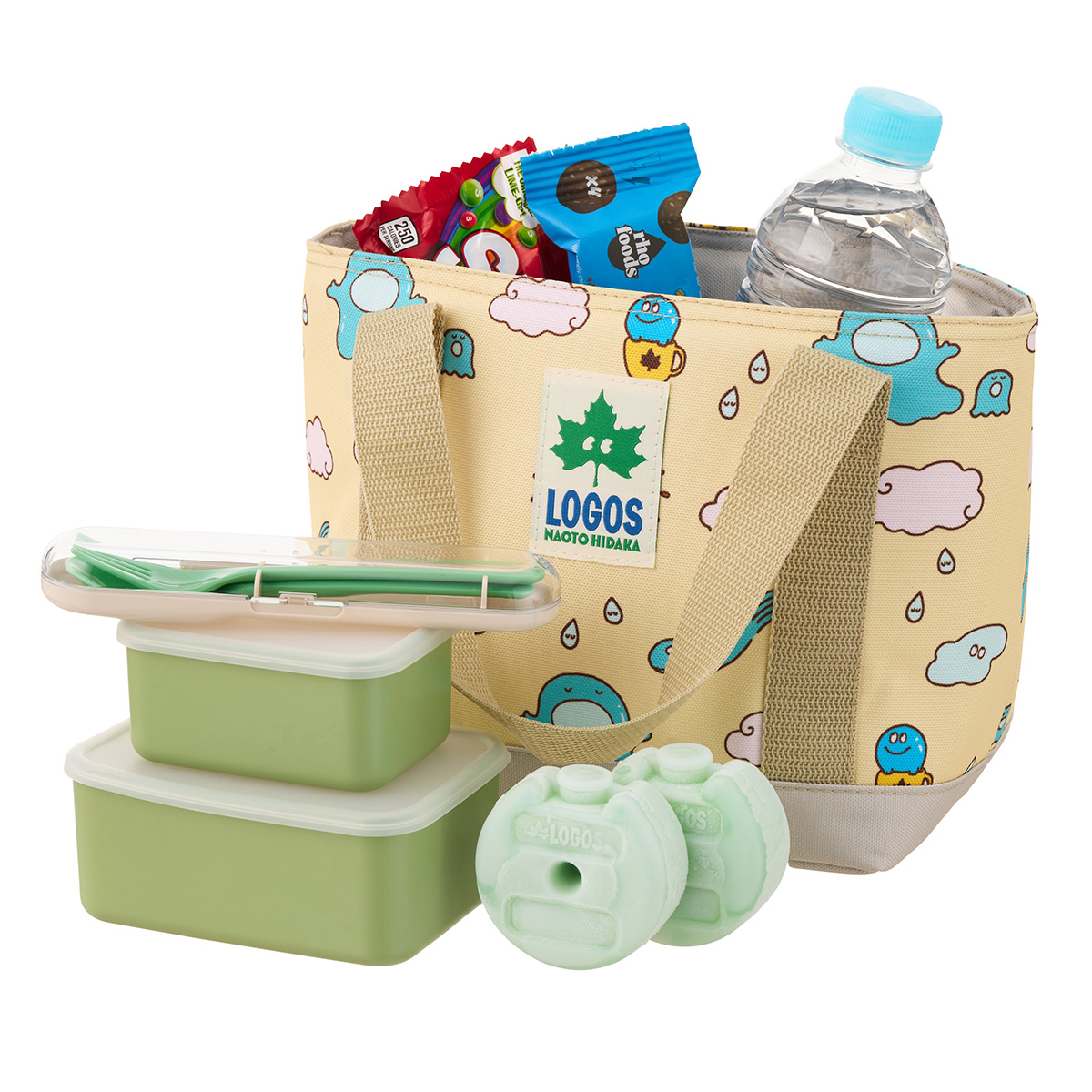 氷点下パック抗菌・デザインクーラー トート（ロゴスのえほん・水くん）